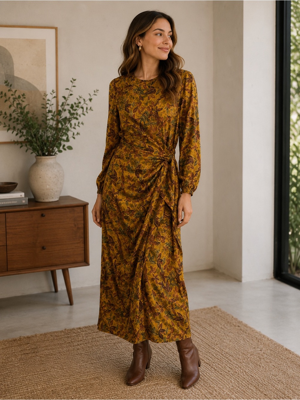 Vintage August Silk 100% Silk Dress
